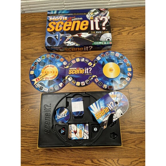 SCENE IT?‎ Board Game Movie 2nd Edition by Mattel, player pieces missing - Picture 4 of 9